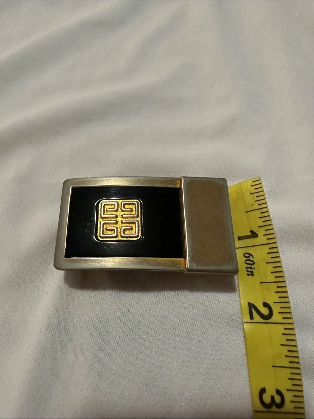 Givenchy 4G Logo Belt Buckle - Gold & Black Enamel Hardware